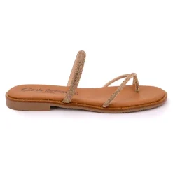 Mules cristal avec entre-doigt Femme Femme Tongs, Mules