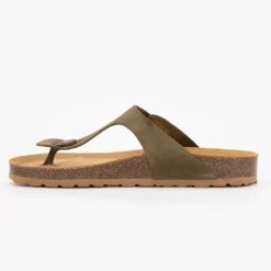 Hot Mules cuir entre doigt Femme Femme Tongs, Mules