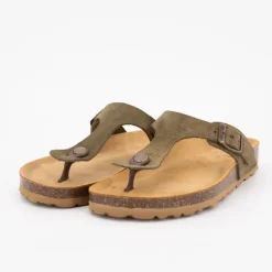 Hot Mules cuir entre doigt Femme Femme Tongs, Mules