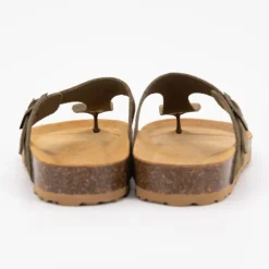 Hot Mules cuir entre doigt Femme Femme Tongs, Mules