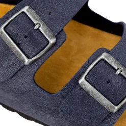 Mules cuir toile légère double bride Homme Homme Tongs, Mules, Sandales