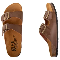 Discount Mules cuir toile légère double bride Homme Homme Tongs, Mules, Sandales