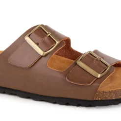 Discount Mules cuir toile légère double bride Homme Homme Tongs, Mules, Sandales