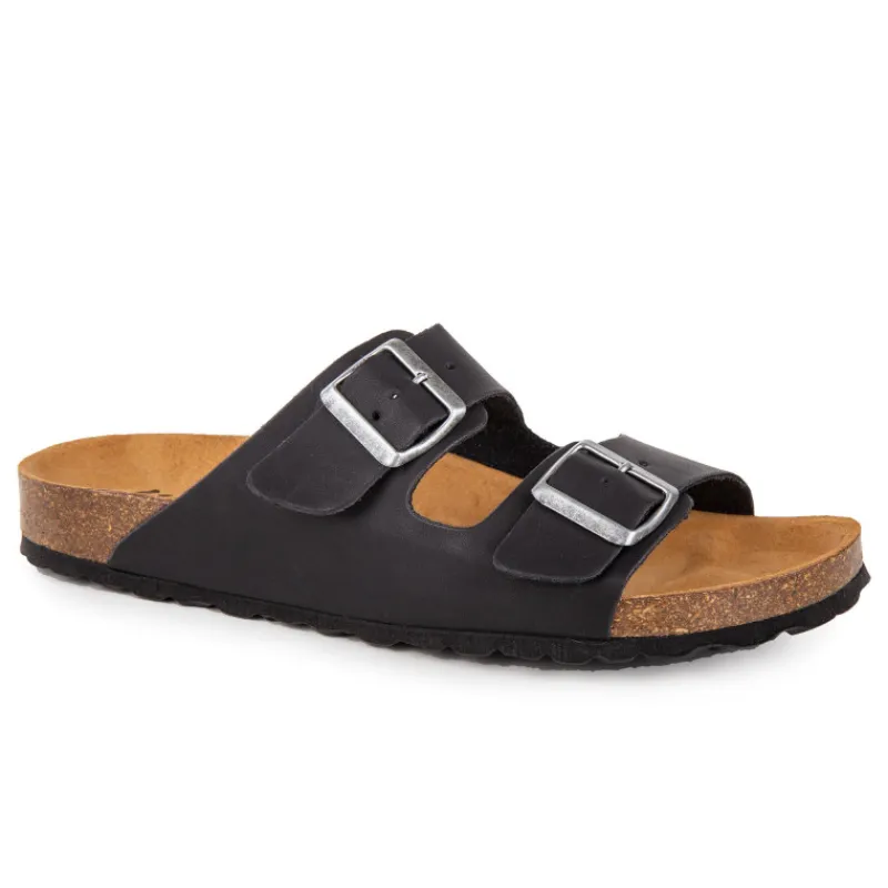 Best Mules cuir toile légère double bride Homme Homme Tongs, Mules, Sandales