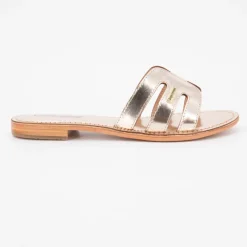 Mules damia en cuir avec logo Femme Femme Tongs, Mules