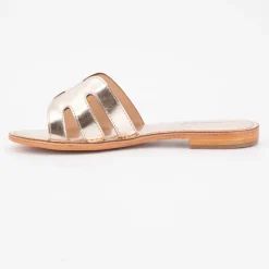 Mules damia en cuir avec logo Femme Femme Tongs, Mules