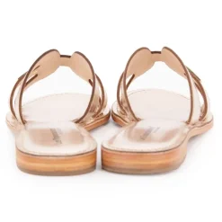 Mules damia en cuir avec logo Femme Femme Tongs, Mules