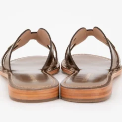 Discount Mules damia en cuir avec logo Femme Femme Tongs, Mules