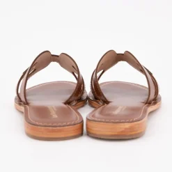 Mules damia en cuir avec logo Femme Femme Tongs, Mules