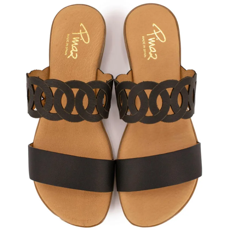 Hot Mules double bride avec découpe Femme Femme Sandales