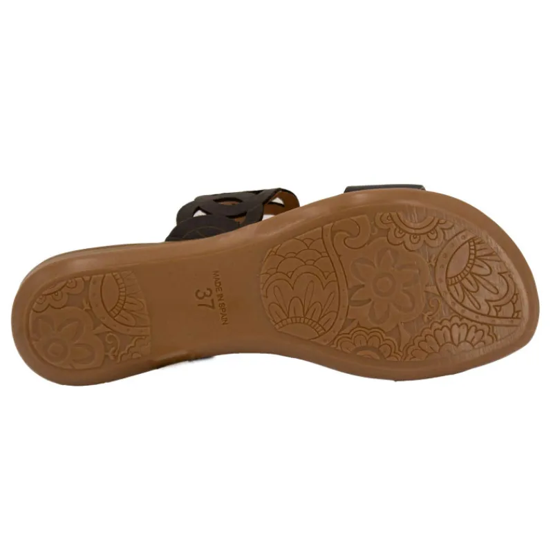 Hot Mules double bride avec découpe Femme Femme Sandales