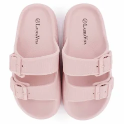 Outlet Mules double bride nuon texturée 35/43 Femme Femme Tongs, Mules