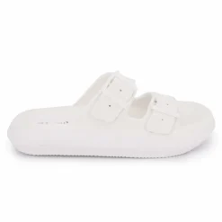 Online Mules double bride nuon texturée 35/43 Femme Femme Tongs, Mules