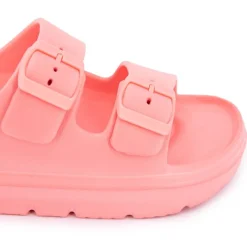 Discount Mules doubles brides à plateforme Femme Femme Tongs, Mules