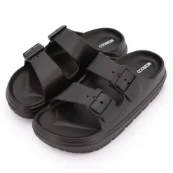 Outlet Mules doubles brides à plateforme Femme Femme Tongs, Mules