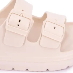 Online Mules doubles brides à plateforme Femme Femme Tongs, Mules