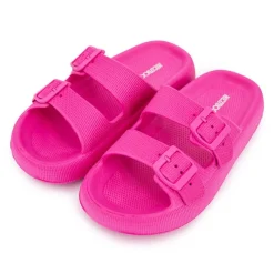 Sale Mules doubles brides à semelle épaisse Femme Femme Tongs, Mules