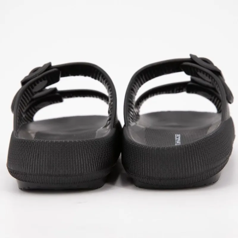 Discount Mules en plastique double brides à boucles semelle épaisse Femme Femme Tongs, Mules