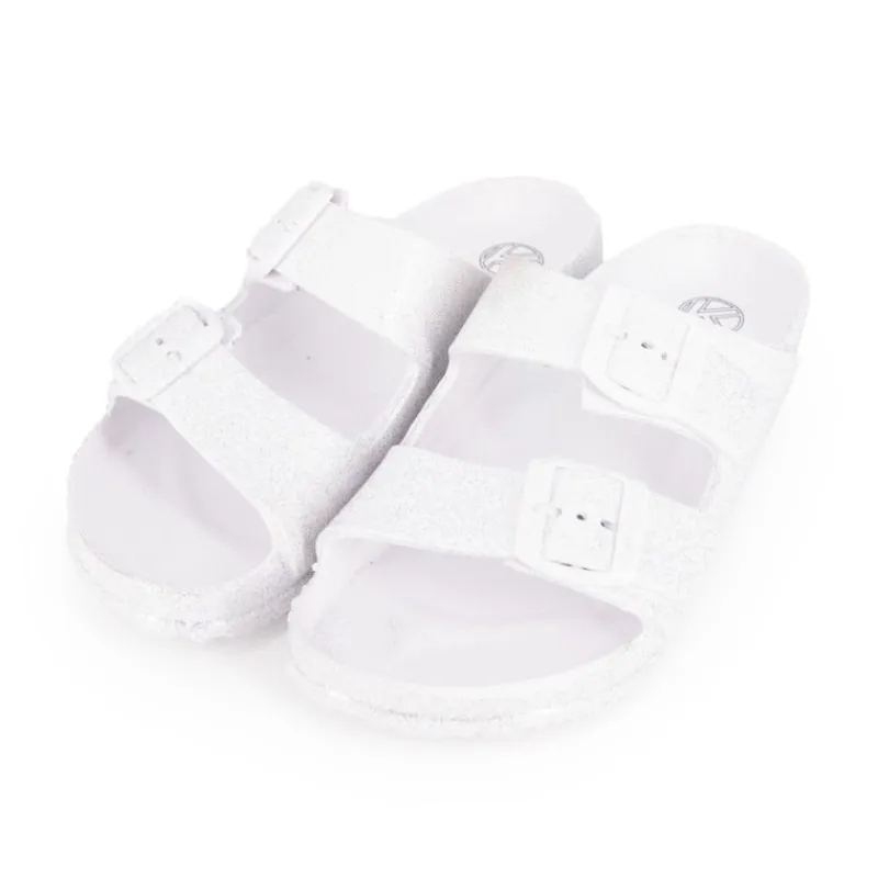 Mules en plastique glitter à enfiler Femme Femme Tongs, Mules