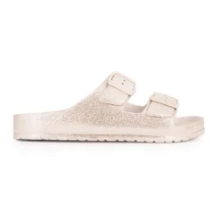 New Mules en plastique glitter à enfiler Femme Femme Tongs, Mules