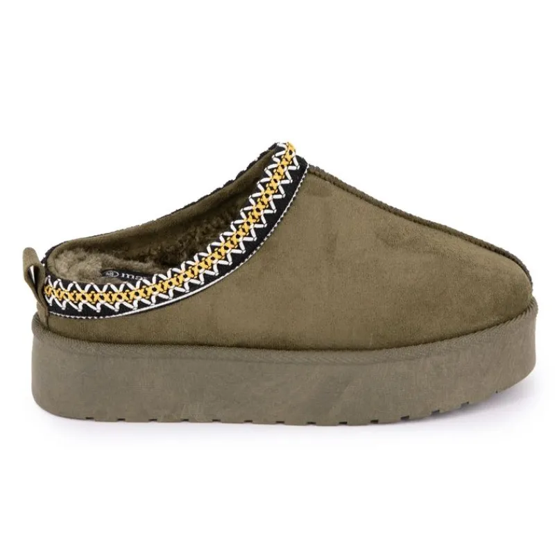 Hot Mules Fourrées avec Liseré Christiane Femme Femme Tongs, Mules