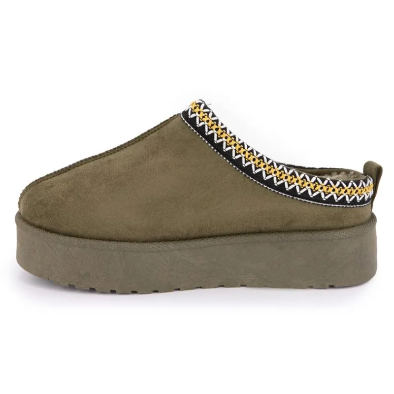 Hot Mules Fourrées avec Liseré Christiane Femme Femme Tongs, Mules