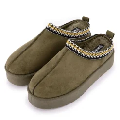 Hot Mules Fourrées avec Liseré Christiane Femme Femme Tongs, Mules