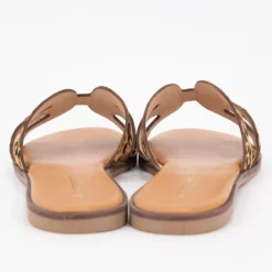 Sale Mules hamigapo à motif léopard cuir Femme Femme Tongs, Mules