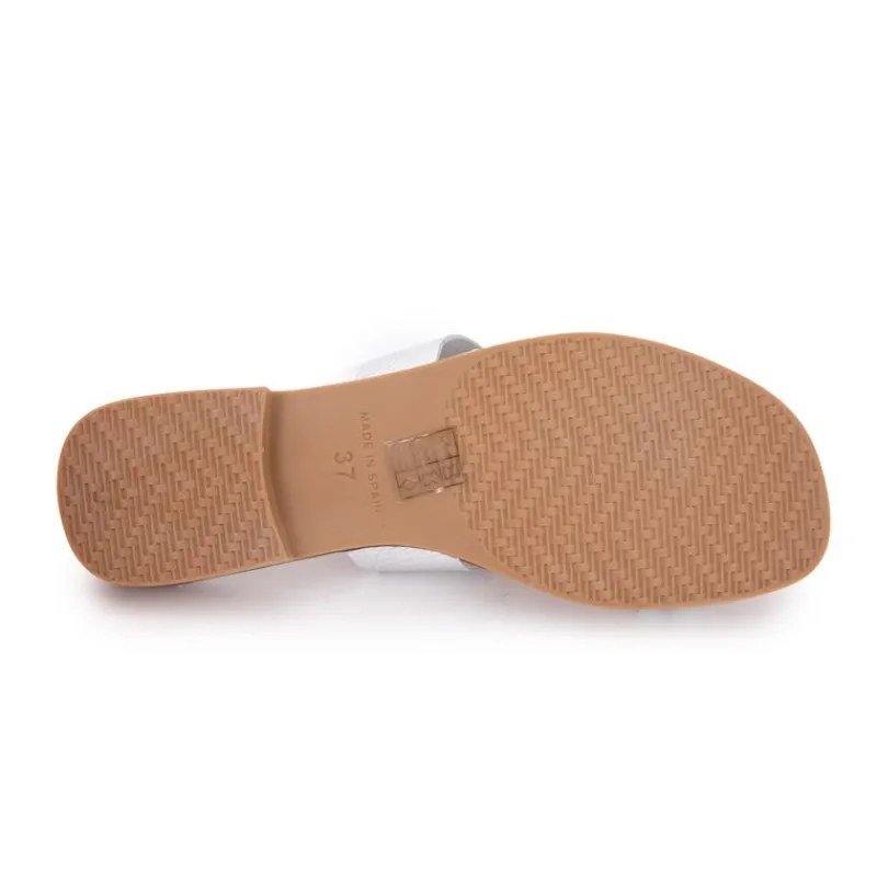 Sale Mules imprimé serpent é cuir verona Femme Femme Tongs, Mules