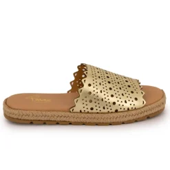 Online Mules laminado gold semelle cde Femme Femme Tongs, Mules