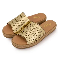 Online Mules laminado gold semelle cde Femme Femme Tongs, Mules