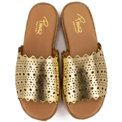 Online Mules laminado gold semelle cde Femme Femme Tongs, Mules