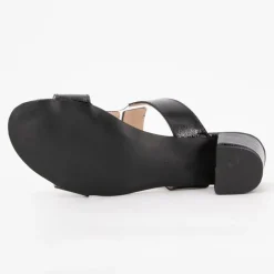 New Mules naplak cuir avec découpes transparentes Femme Femme Tongs, Mules