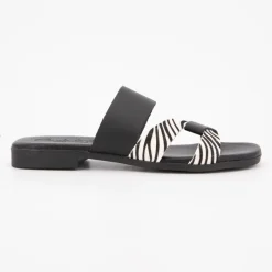 Clearance Mules e avec imprimé zèbre Femme Femme Tongs, Mules