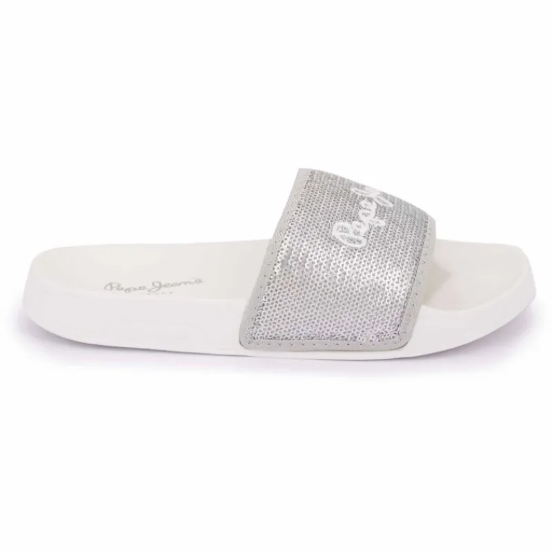 Mules Pearl silver T36/41 Femme Femme Tongs, Mules