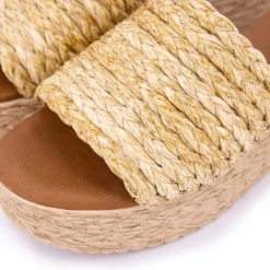 Discount Mules plateforme rafia 10 63187 t36/41 Femme Femme Tongs, Mules