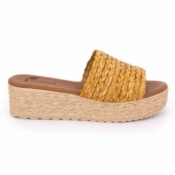 Outlet Mules plateforme rafia 10 63187 t36/41 Femme Femme Tongs, Mules