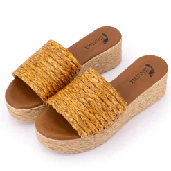 Outlet Mules plateforme rafia 10 63187 t36/41 Femme Femme Tongs, Mules