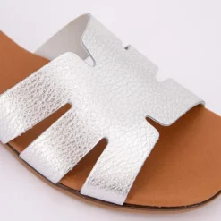 New Mules plates à bride satinée Femme Femme Tongs, Mules