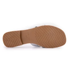 New Mules plates à bride satinée Femme Femme Tongs, Mules