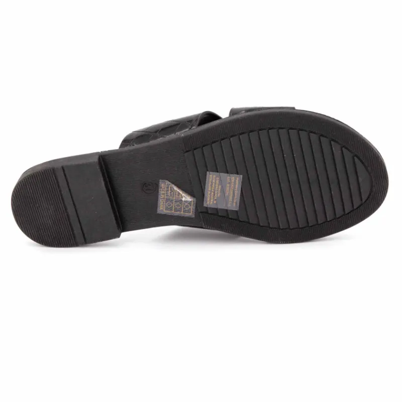 Hot Mules plates à brides croisées Femme Femme Tongs, Mules