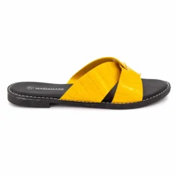 Sale Mules plates à brides croisées Femme Femme Tongs, Mules