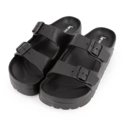 Online Mules plates à double bride Femme Femme Tongs, Mules