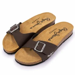 Mules plates uni logo Homme Homme Tongs, Mules, Sandales