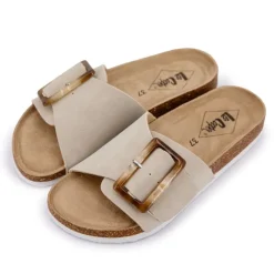 New Mules Siria avec boucle ajustable Femme Femme Tongs, Mules