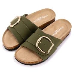 Online Mules une bride à boucle Femme Femme Tongs, Mules