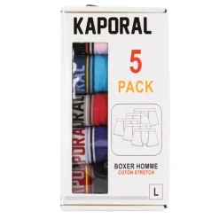 Hot Pack de 5 boxers ronel Homme Homme Boxer, Caleçon