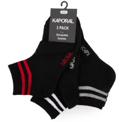 New Pack de 3 socquettes magelan à rayures Homme Homme Chaussettes