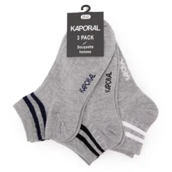 Pack de 3 socquettes magelan à rayures Homme Homme Chaussettes