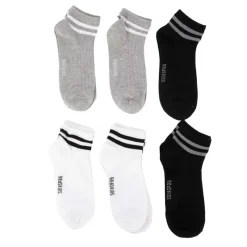 Pack de 6 socquettes rayées multicolores ricardo Homme Homme Chaussettes|Vetements De Sports Homme